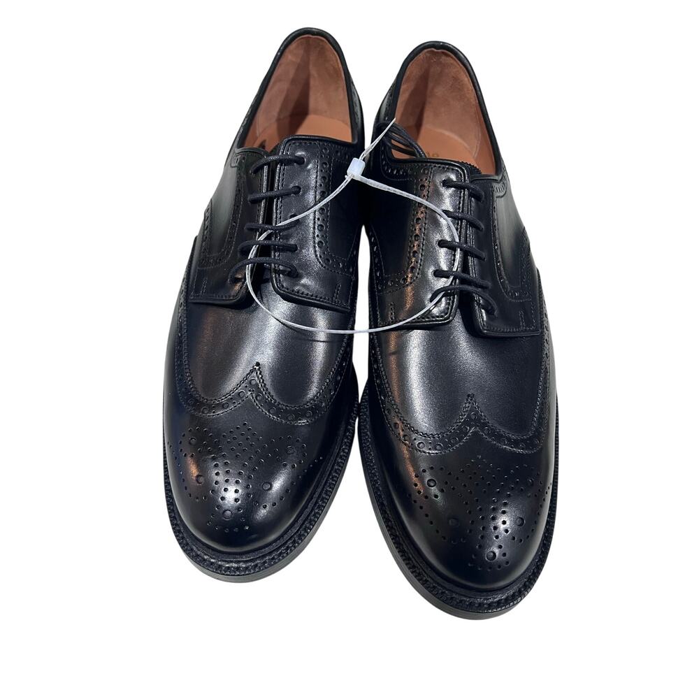 Polo Ralph Lauren Brenton Wingtip Oxford Shoes Black Leather Size 11D Spain - Picture 11 of 16